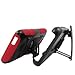 Aimo Wireless Xtreme Rugged Armor Case with Holster and Swivel Belt Clip Combination for HTC Zara/Desire 601 Virgin Mobile - Retail Packaging - Black/Red