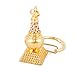Fengshui Bejeweled Earth Stupa Amulet Keychain Charm Hanging-Protection + Free Red String Bracelet W1130