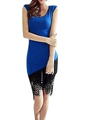 Lace Above the Knee Sleeveless  Dress