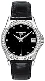 Patek Philippe Calatrava 18kt White Gold Diamond Black Mens Watch 5108G