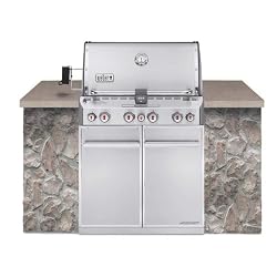 Weber Summit S-460 Built-In Natural Gas Grill with Rotisserie and Smoker