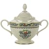 Lenox Autumn Gold-Banded Fine China Sugar Bowl with Lid