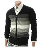 Doublju Mens Casual V-neck Sweater (014Z)
