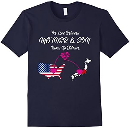 Men's The Love Between Mother and Son knows No Distance Shirt 2XL Navy