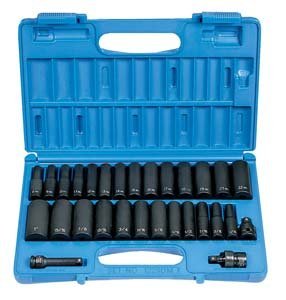 Grey Pneumatic (1229DM 3/8" Drive 29-Piece Deep SAE/Metric Socket Set