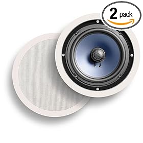 Polk Audio RC80i 2 Way In Ceiling Speakers Polk Audio RC80i 2-Way In-Ceiling Speakers (Pair, White)