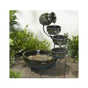 Granite Cascade Solar Powered Garden Water Feature