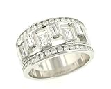 Round and Zig Zag Design Baguette Diamond Band 1.35ct
