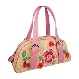 Christian Dior - Christian Dior Straw Embroidered Flowers handbag CD71
