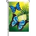 Blue Morpho Butterflies Garden Flag