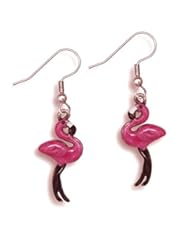 Jewelry: Enamel Flamingo Earrings by The Magic Zoo - The Magic Zoo