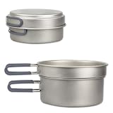 Trailite Kochtopfset 0,8/ 1,25L, Titan, mit Klappgriff