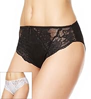 2 Pack Per Una Floral Lace High Leg Knickers