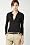 Long Sleeve Cotton Cashmere Ribbed Polo Sweater