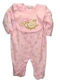 Little Me Monkey Layette Pink-Multi, 6 Months
