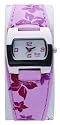 Terrain - TF-008L - Girls Watch with White Dial & Pink Digits and a Pink and White Flower Patterned Strap