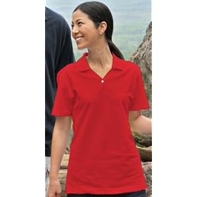 Women'sOrganicCottonPiqueY-NeckGolfShirt(uptosize4X)