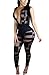 Women's Sexy Sleeveless Deep V-neck See Through Bodycon Clubwear Romper Jumpsuit
