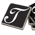 Marble Coaster Set T - Black