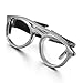 INBLUE Men's Rhodium Plated Necktie Tie Clip Bar Black Glass Wedding