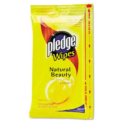 Furniture Polish Wipes, Lemon Pledge, 18/Pack JODCB121289