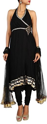 Elisha Wadhwani Indian Bollywood Designer Wear Black Women Ethnic Wear