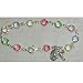 STERLING SILVER 7.5" MULTI COLOR CRYSTAL title=
