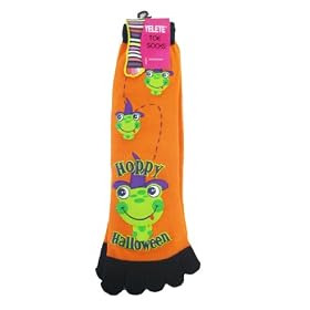 Yelete Toe Socks Halloween Theme Orange - Toe Socks