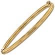 Yellow Gold Hollow Bangle
