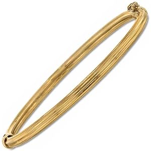 Yellow Gold Hollow Bangle