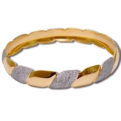 Gold and Rodium Plated Bracelets Costume Jewelry from India Unique Gift for Her 2.3 inches
