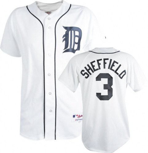 Gary Sheffield White Majestic MLB Home Replica Detroit Tigers Jersey