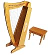 Schoenhut 15 String Cherry Harp