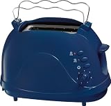 Toaster (2-Scheiben Toastautomat in Blau , Cool Touch Gehäuse, Integrierter Brötchenaufsatz) NEU + OVP