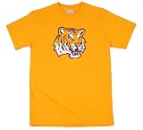 Louisiana State Fightin Tigers  100-Percent Cotton Puff Logo Short Sleeve T-Shirt