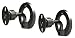 from TechSol TechSol TSS2 - Premium Designer 2 Pack of Black Metal Universal Speaker Wall / Ceiling Mount Brackets Model TSS2-B-2