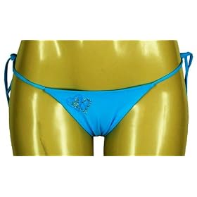 Buy Cosabella Mare Swimwear Romano String Bikini Blue Medium by Cosabella