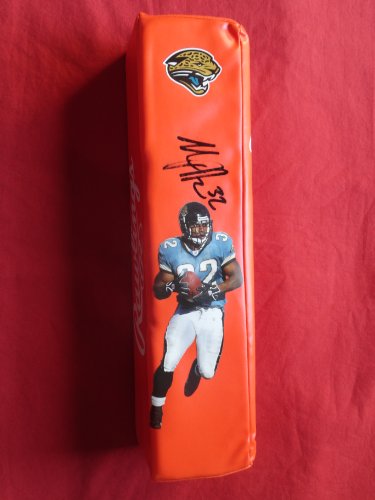Maurice Jones Drew Autographed Custom Photo Jacksonville Jaguars Football End Zone Pylon, Proof Photo of Maurice Signing for Us.