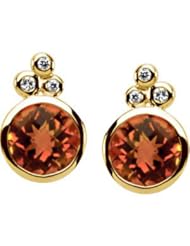 Citrine Diamond Earrings By Helios