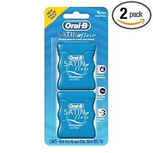 Oral-B Satin Floss Twin Pack, 2-Count (Pack of 2) Oral-B Satin Floss Twin Pack, 2-Count (Pack of 2)