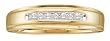 Mens Channel Set 10k. Yellow Gold Diamond Wedding Band " Size 10 "