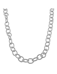 Sterling Silver 9-mm Solid Textured Cable Link Chain