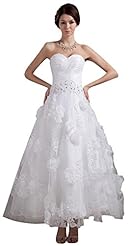 Chiffon Floral Print Sweetheart Asymmetric Crystal Ruched Beaded Wedding Dress 