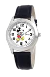 Disney Men's D136S002 Mickey Mouse Black Leather Strap Watch