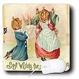 Sandy Mertens Vintage Halloween Designs - Vintage Best Wishes for Halloween - Mouse Pads