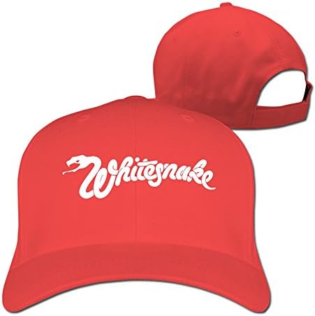 CUG Whitesnake Band Logo Adjustable Solid Baseball Hat Red