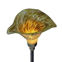 Allsop Firefly Solar Garden Art with Glass Calla Lily