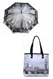 London Matching Umbrella & Handbag Set