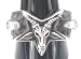 Jewelry : GOAT HEAD Pentagram Horns Skulls Silver Tone PEWTER RING