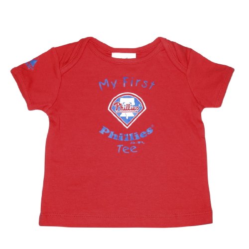 Majestic Infant Baby MLB Philadelphia Phillies My First Tee T-Shirt - Red (Size: 3/6M)